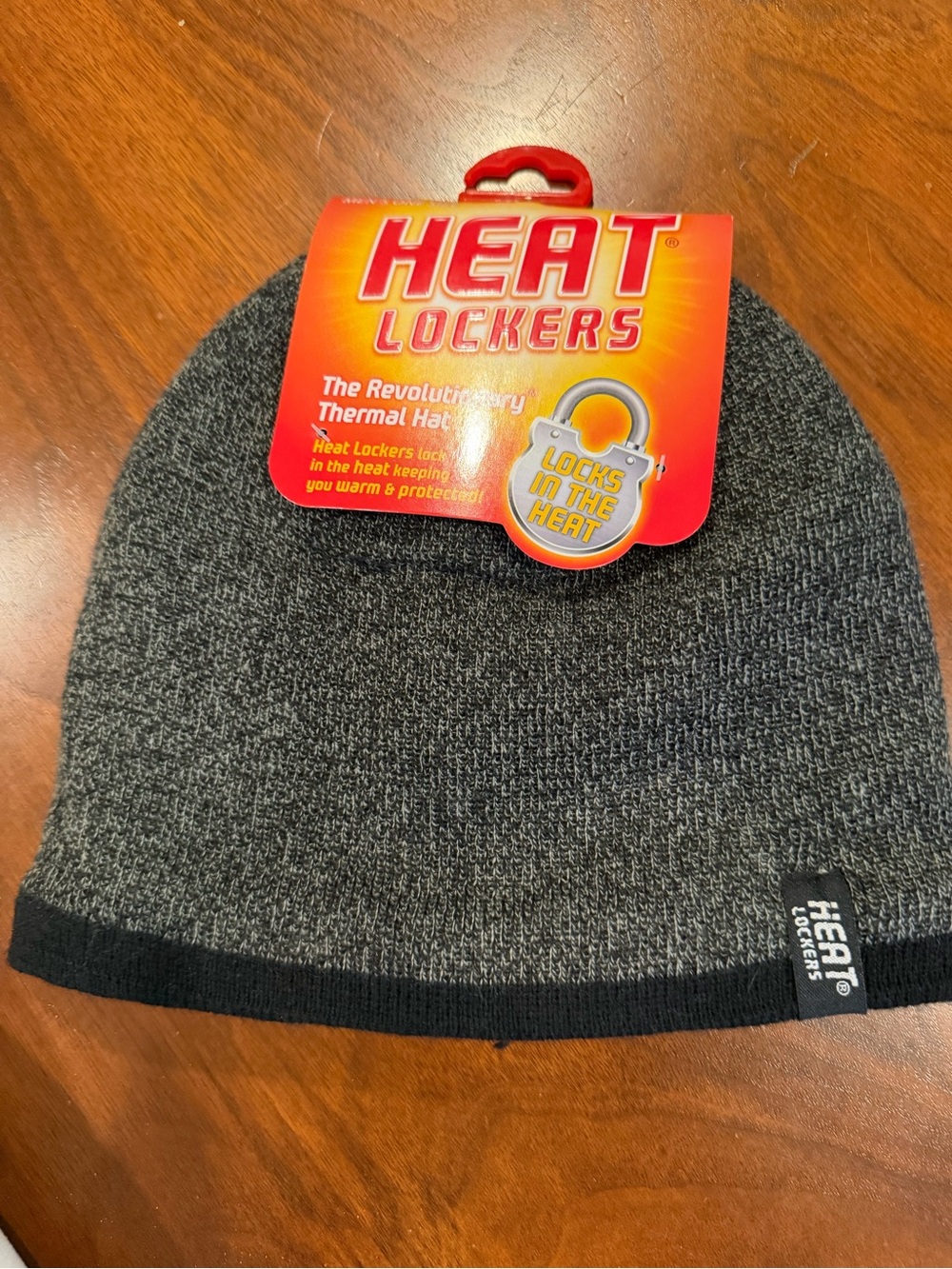 Heat Lockers Men's Thermal Beanie - Charcoal/Black